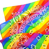 Rainbow Paisley Stripe Bandana Bandana PRIDE MODE