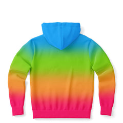 Panromantic Pride Ombre Full-Zip Hoodie Fashion Zip-Up Hoodie - AOP PRIDE MODE