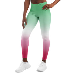 Abrosexual Pride Ombre Leggings Leggings - AOP PRIDE MODE
