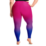 Bisexual Pride Ombre High-Waist Plus Leggings