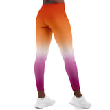 Lesbian Pride Ombre Leggings Leggings - AOP PRIDE MODE