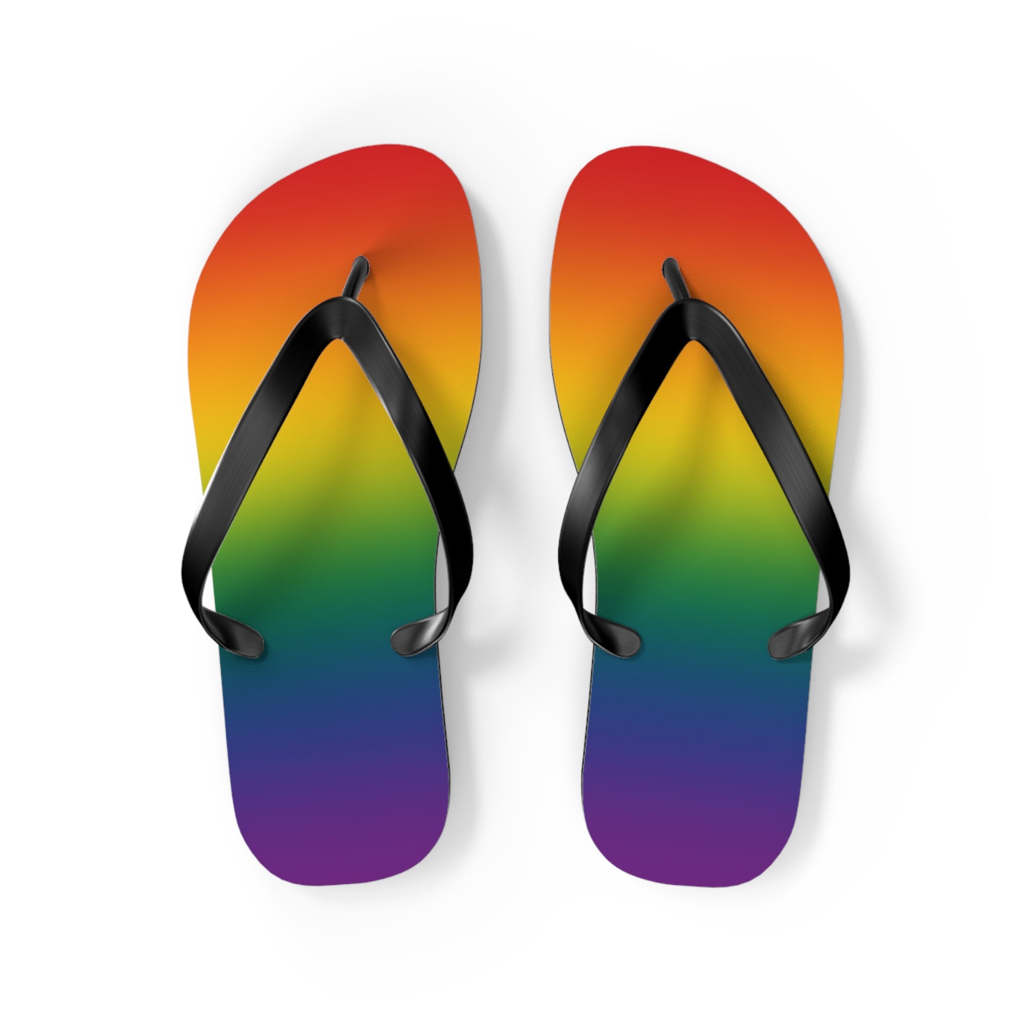 Rainbow Ombre Pride Flip Flops