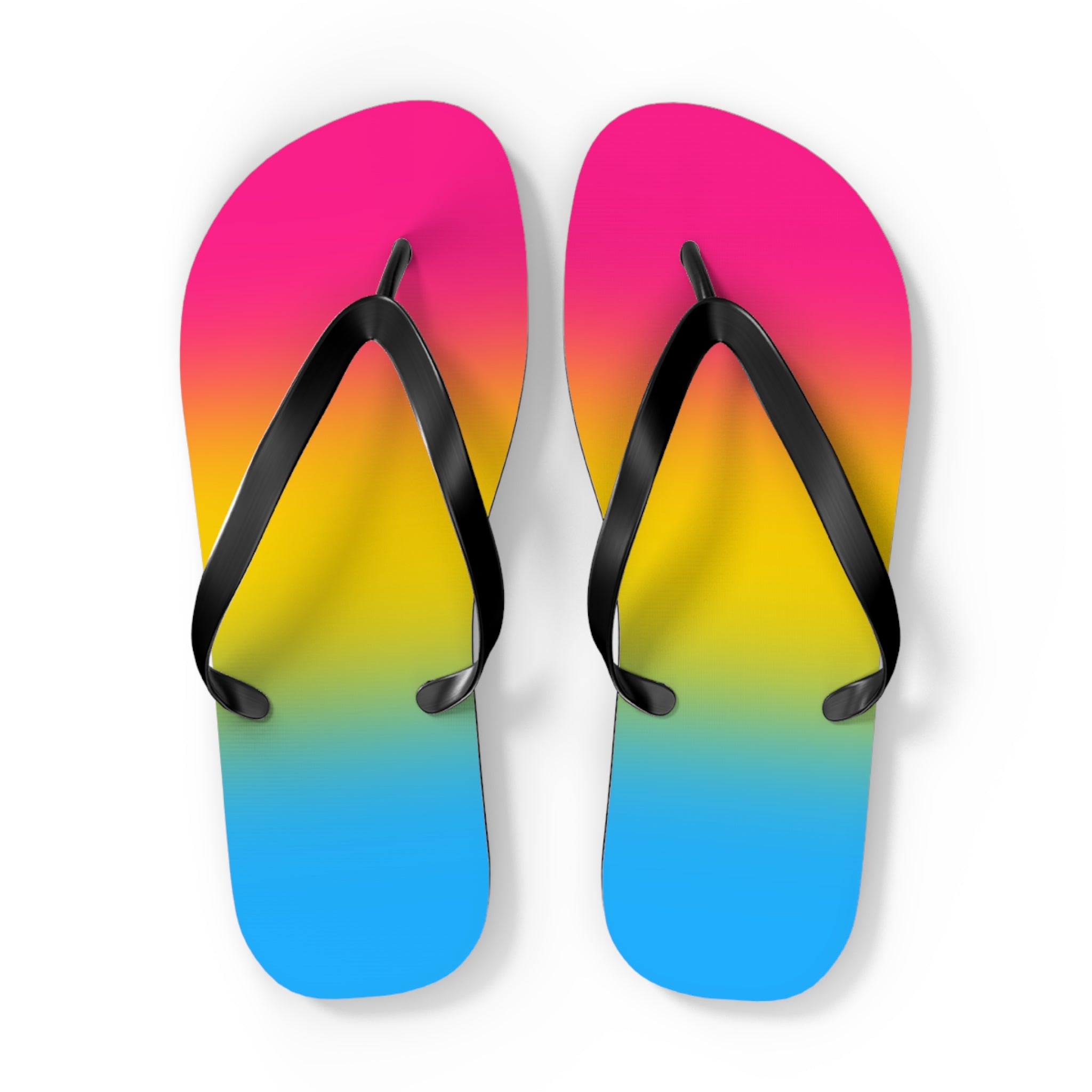 Pansexual Pride Ombre Flip Flops