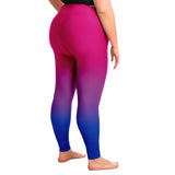 Bisexual Pride Ombre High-Waist Plus Leggings