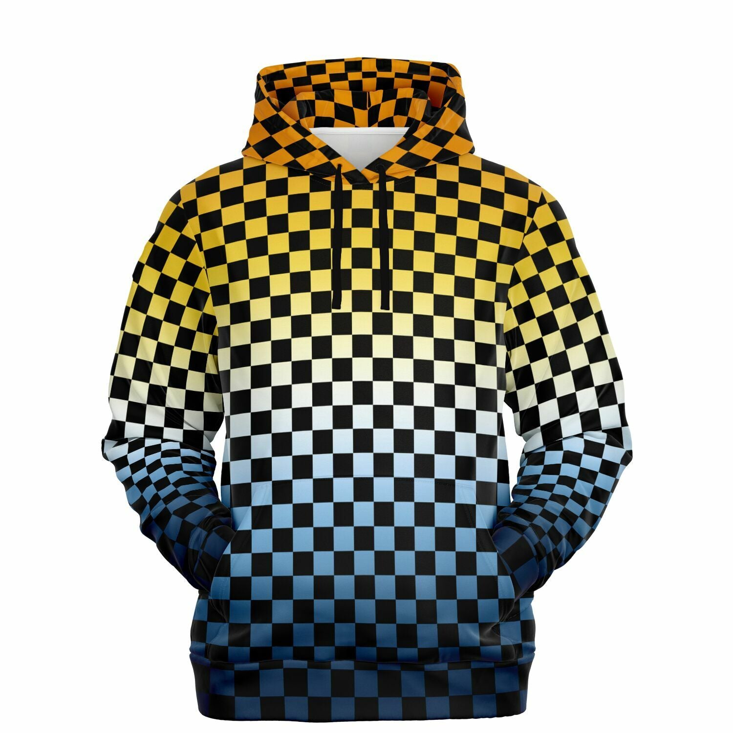 Aroace Pride Black Checkered Pullover Hoodie