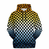 Aroace Pride Black Checkered Pullover Hoodie
