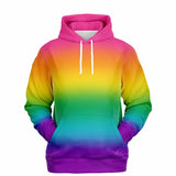 Bright Rainbow Ombre Pride Pullover Hoodie