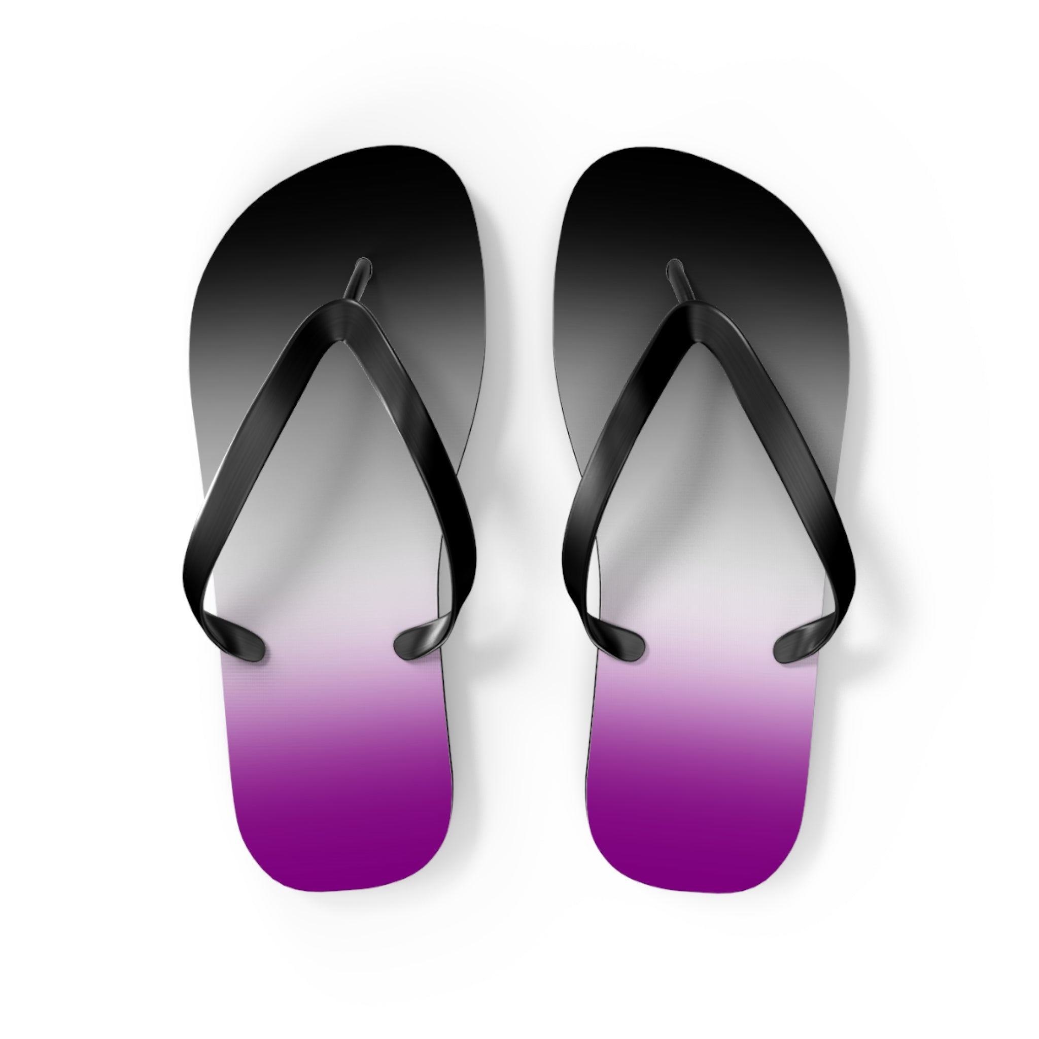 Asexual Pride Ombre Flip Flops