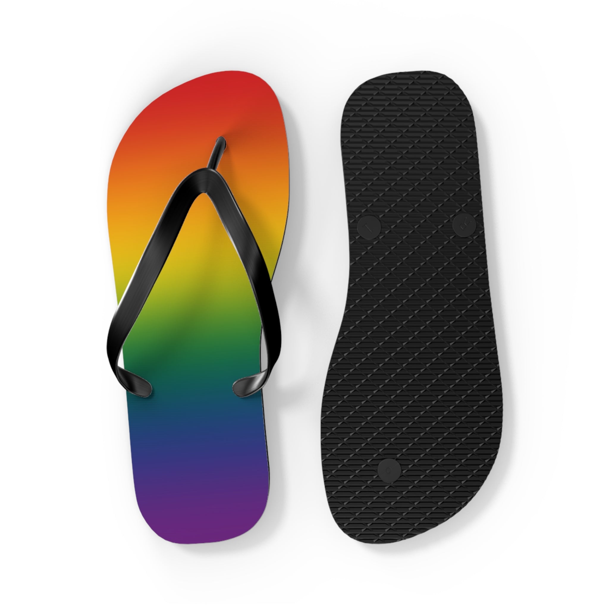 Rainbow Ombre Pride Flip Flops