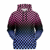 Omnisexual Pride Black Checkered Pullover Hoodie Fashion Hoodie - AOP PRIDE MODE
