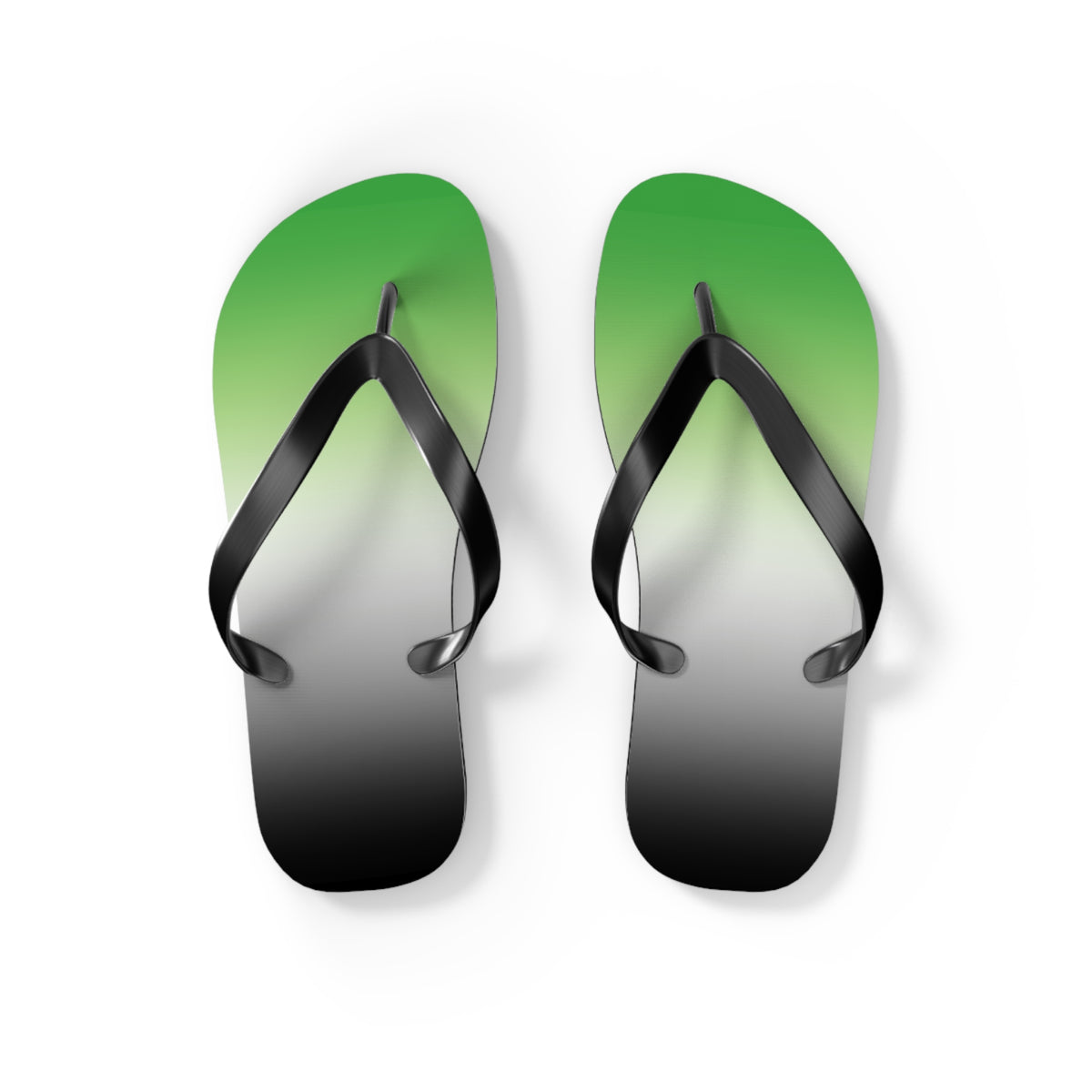 Aromantic Pride Ombre Flip Flops