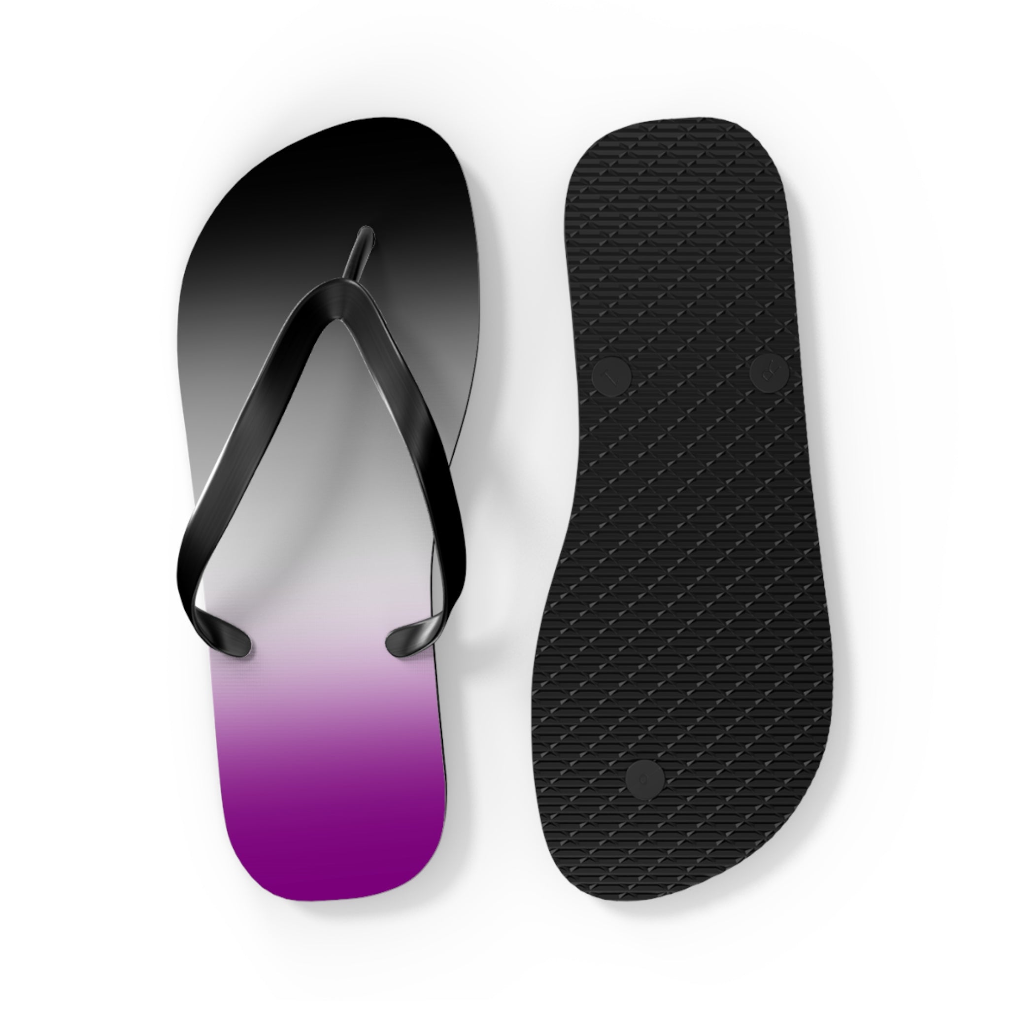 Asexual Pride Ombre Flip Flops