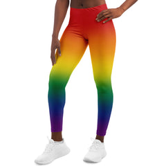 Rainbow Ombre Pride Leggings Leggings - AOP PRIDE MODE