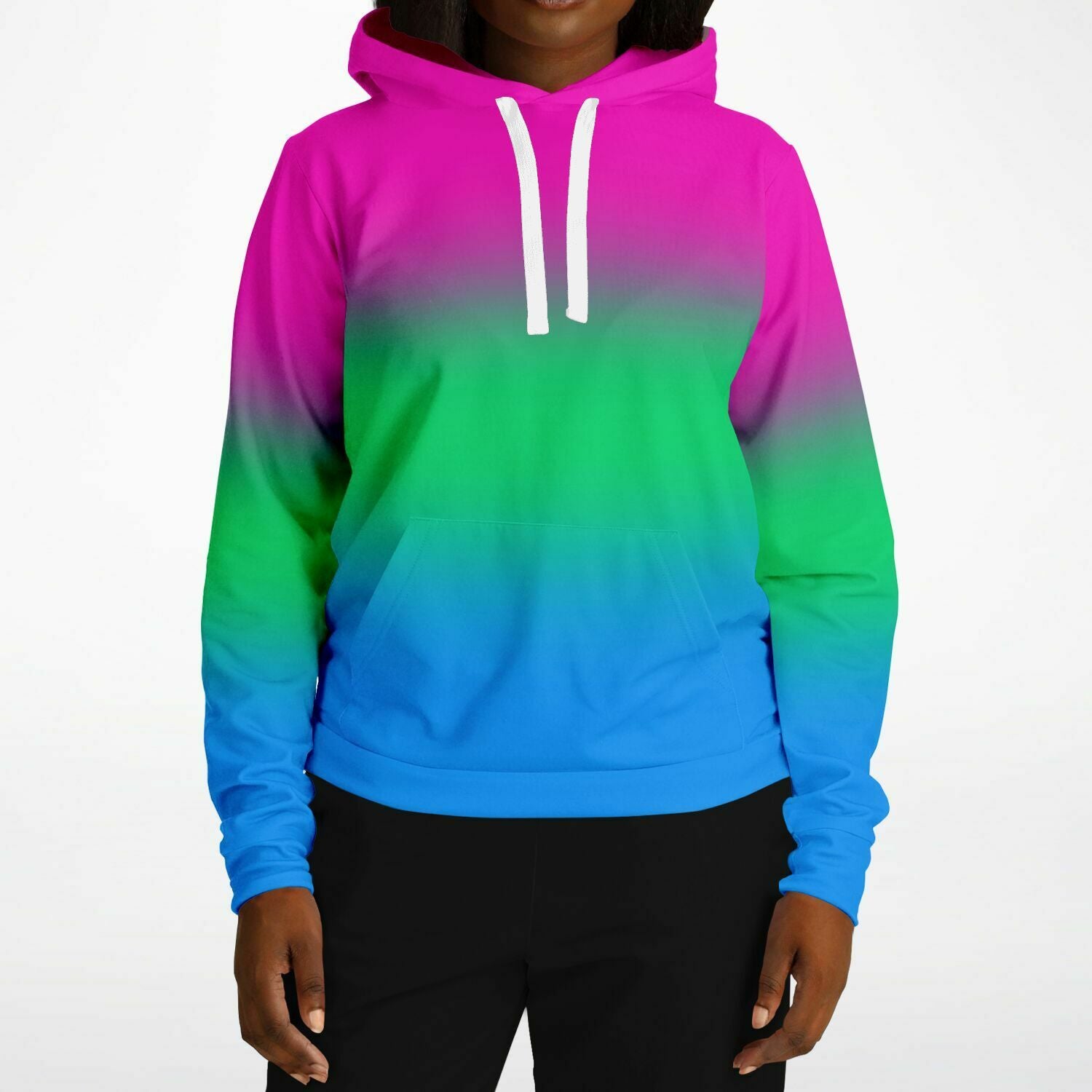 Polysexual Pride Ombre Pullover Hoodie Fashion Hoodie - AOP PRIDE MODE
