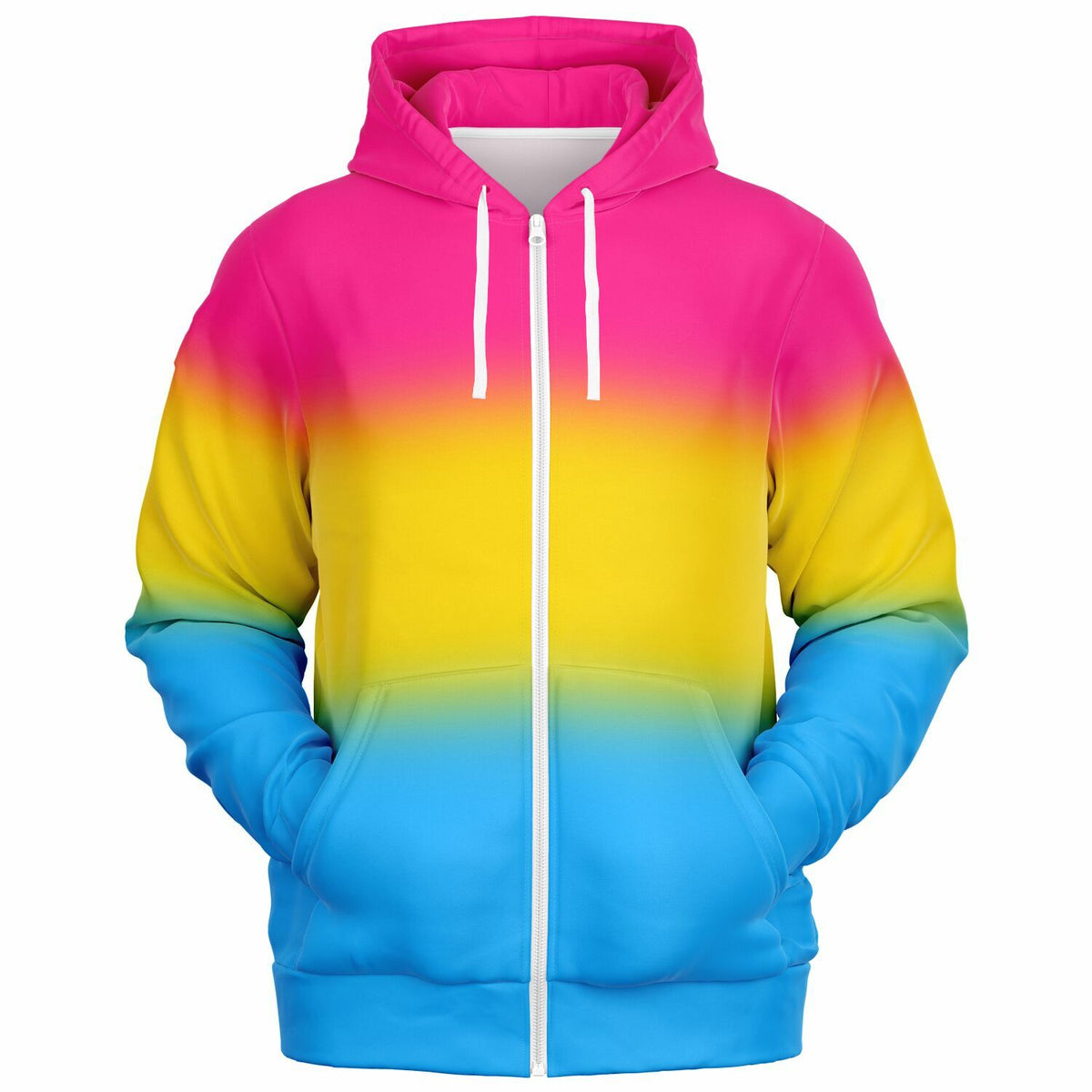 Pansexual Pride Ombre Full-Zip Hoodie