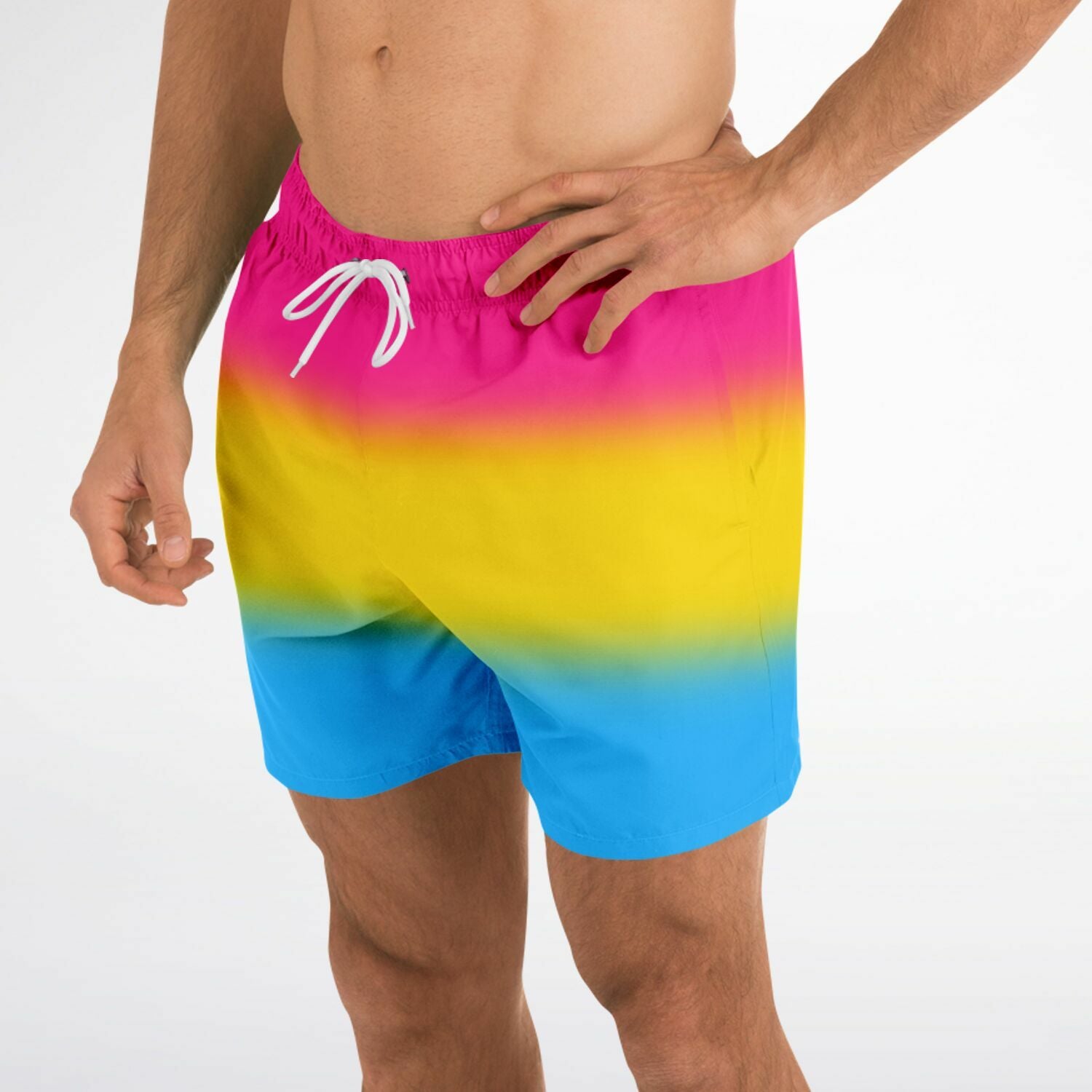 Pansexual Pride Ombre Swim Shorts