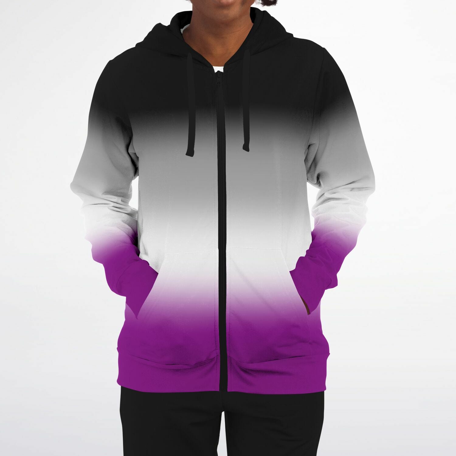 Asexual Pride Ombre Full-Zip Hoodie