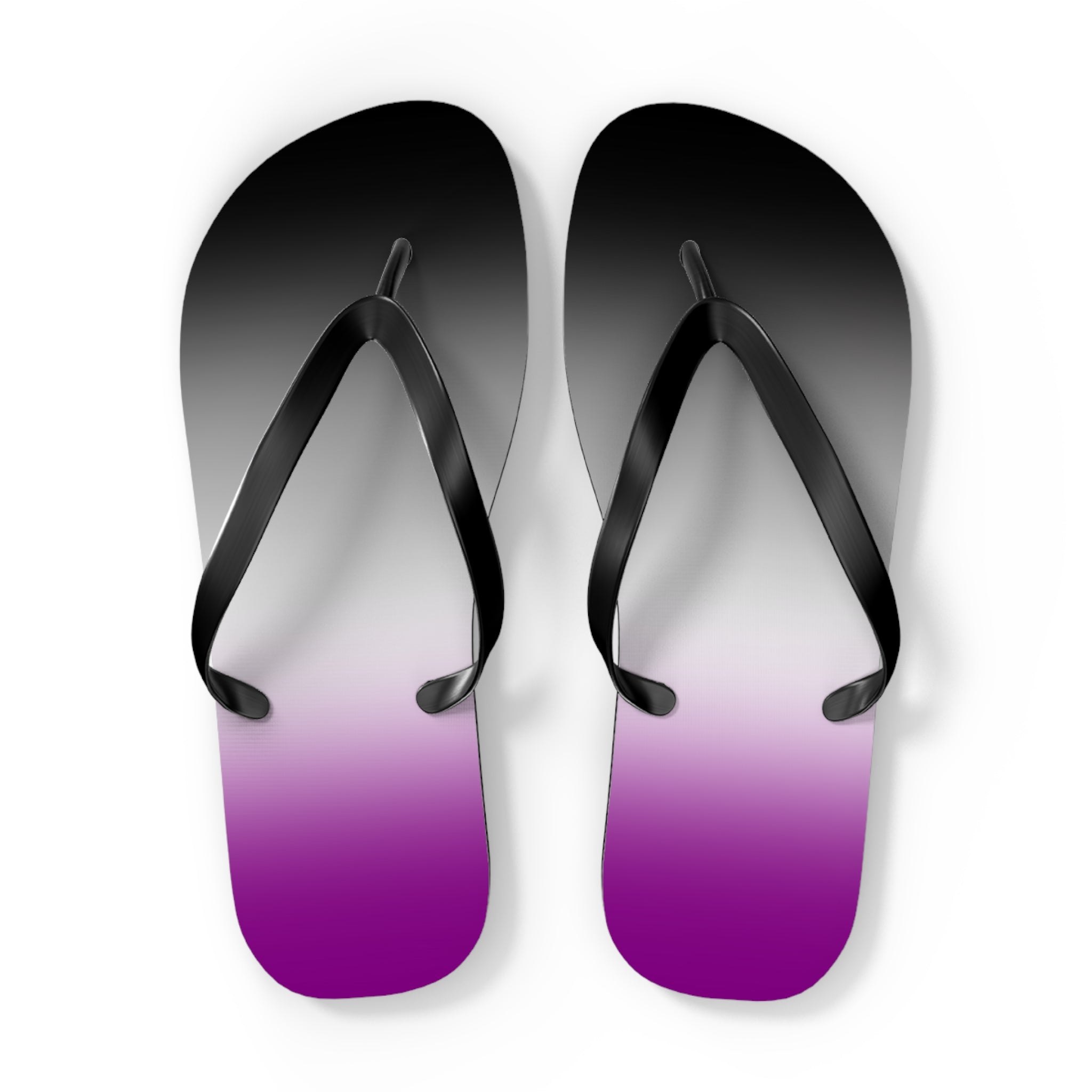 Asexual Pride Ombre Flip Flops