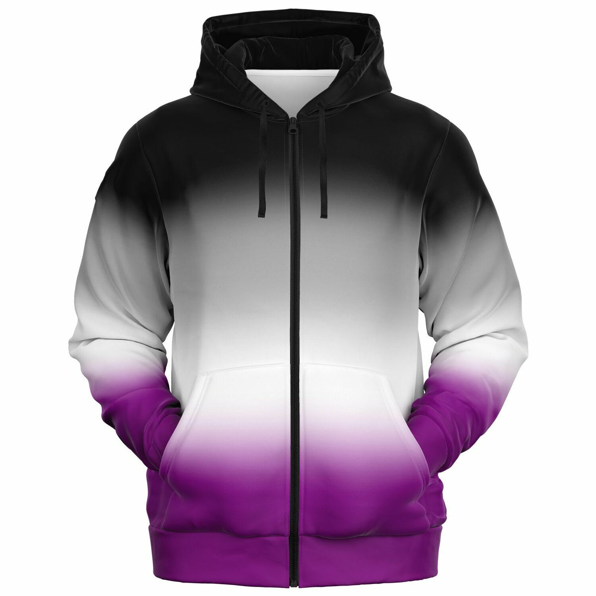 Asexual Pride Ombre Full-Zip Hoodie