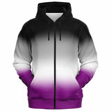 Asexual Pride Ombre Full-Zip Hoodie