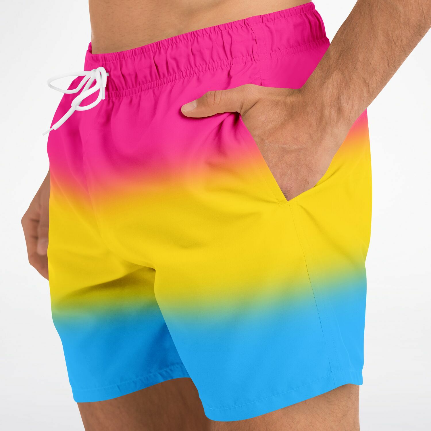 Pansexual Pride Ombre Swim Shorts