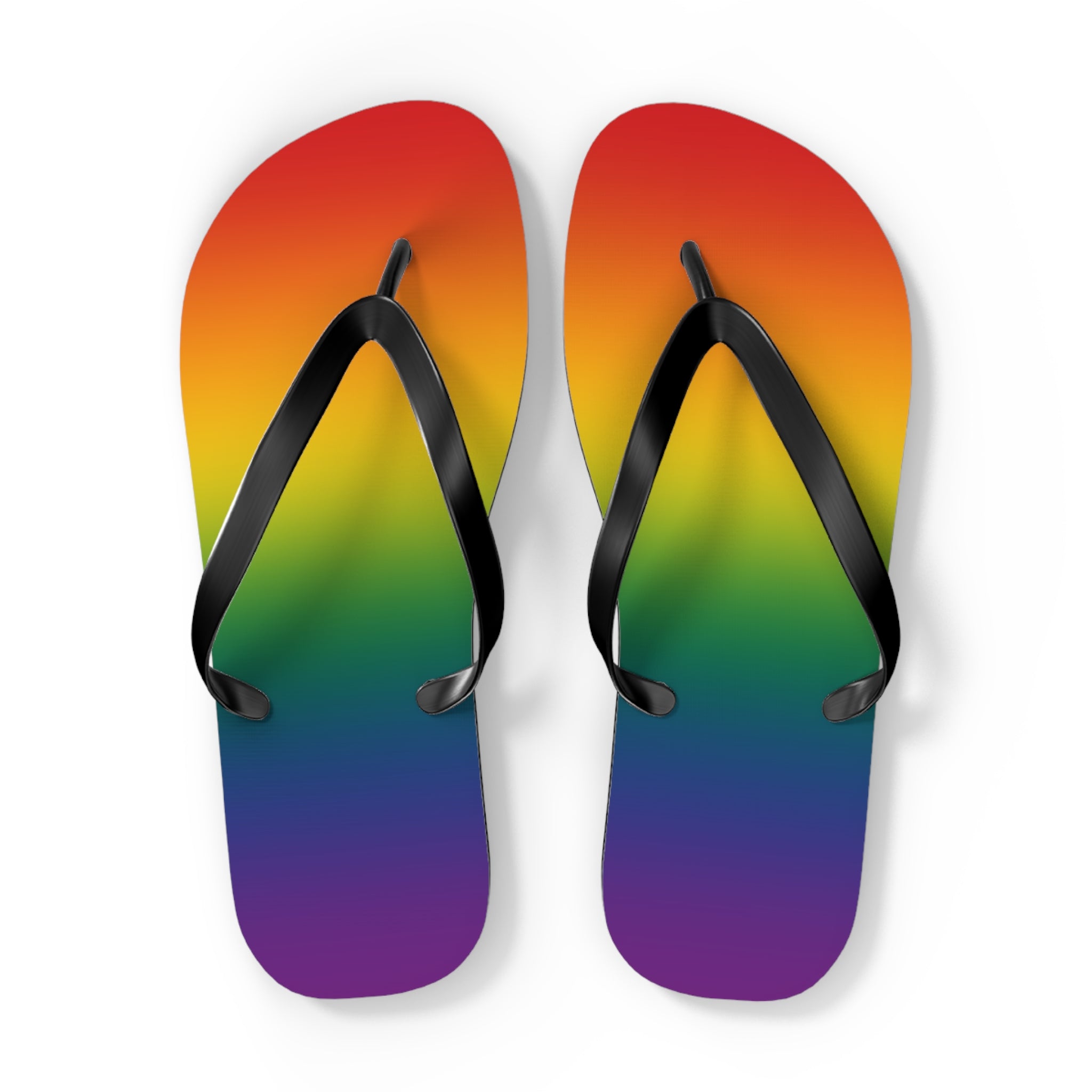 Rainbow Ombre Pride Flip Flops