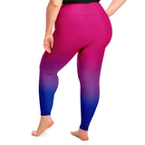 Bisexual Pride Ombre High-Waist Plus Leggings