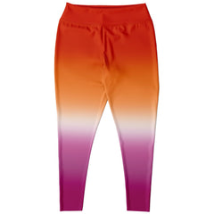Lesbian Pride Ombre High-Waist Plus Leggings Plus Size Legging - AOP PRIDE MODE