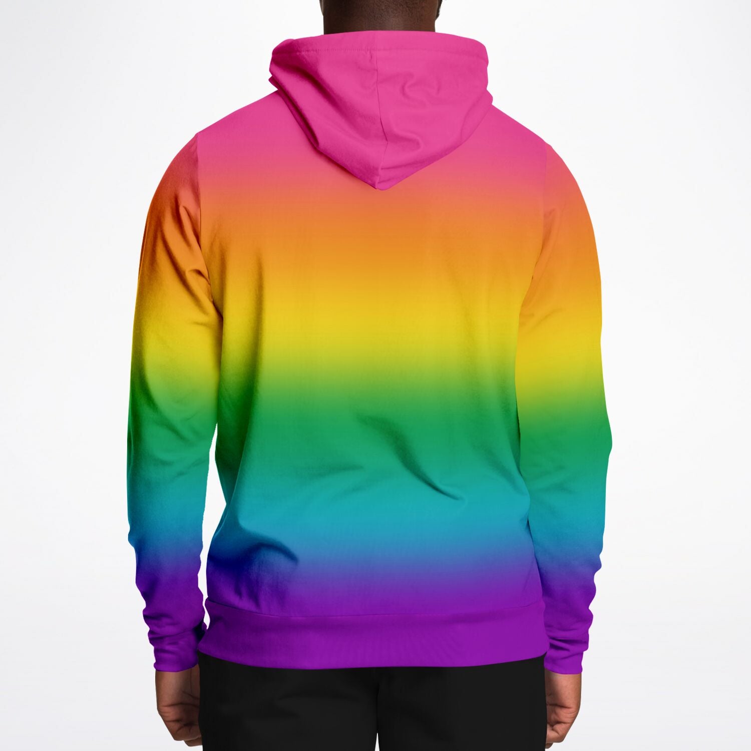 Bright Rainbow Ombre Pride Pullover Hoodie