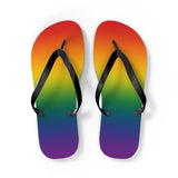 Rainbow Ombre Pride Flip Flops