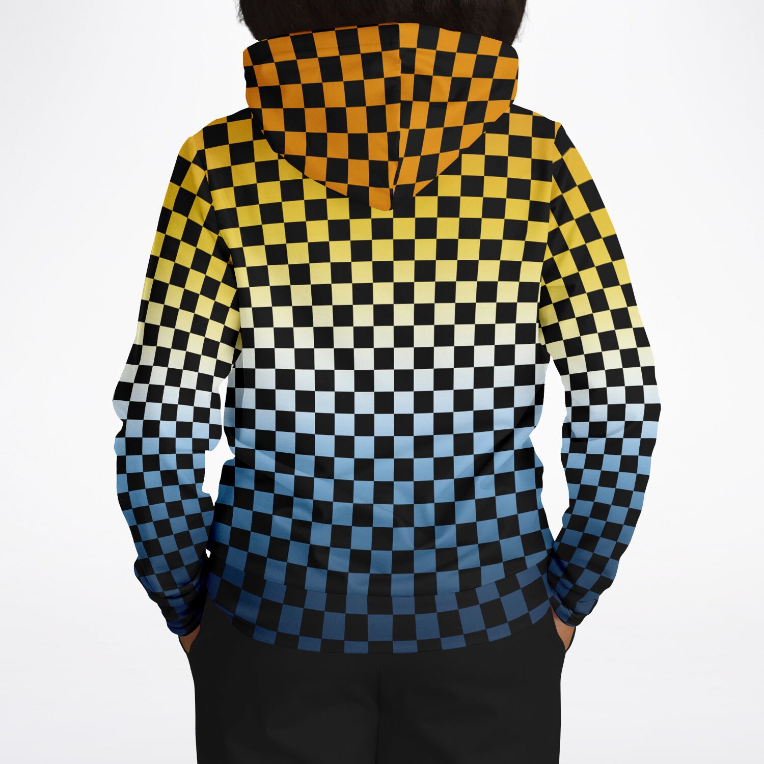 Aroace Pride Black Checkered Pullover Hoodie