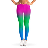 Polysexual Pride Ombre Leggings Leggings - AOP PRIDE MODE