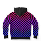 Bisexual Pride Black Contrast Checkered Pullover Hoodie