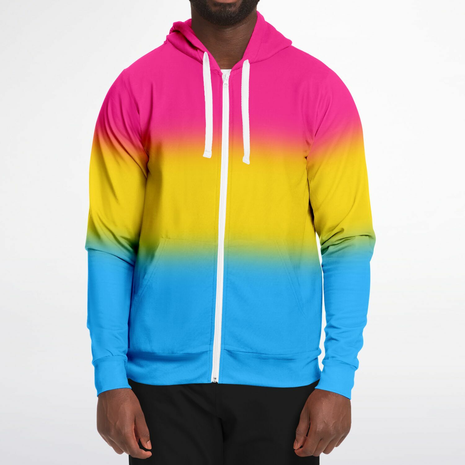 Pansexual Pride Ombre Full-Zip Hoodie