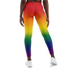 Rainbow Ombre Pride Leggings Leggings - AOP PRIDE MODE
