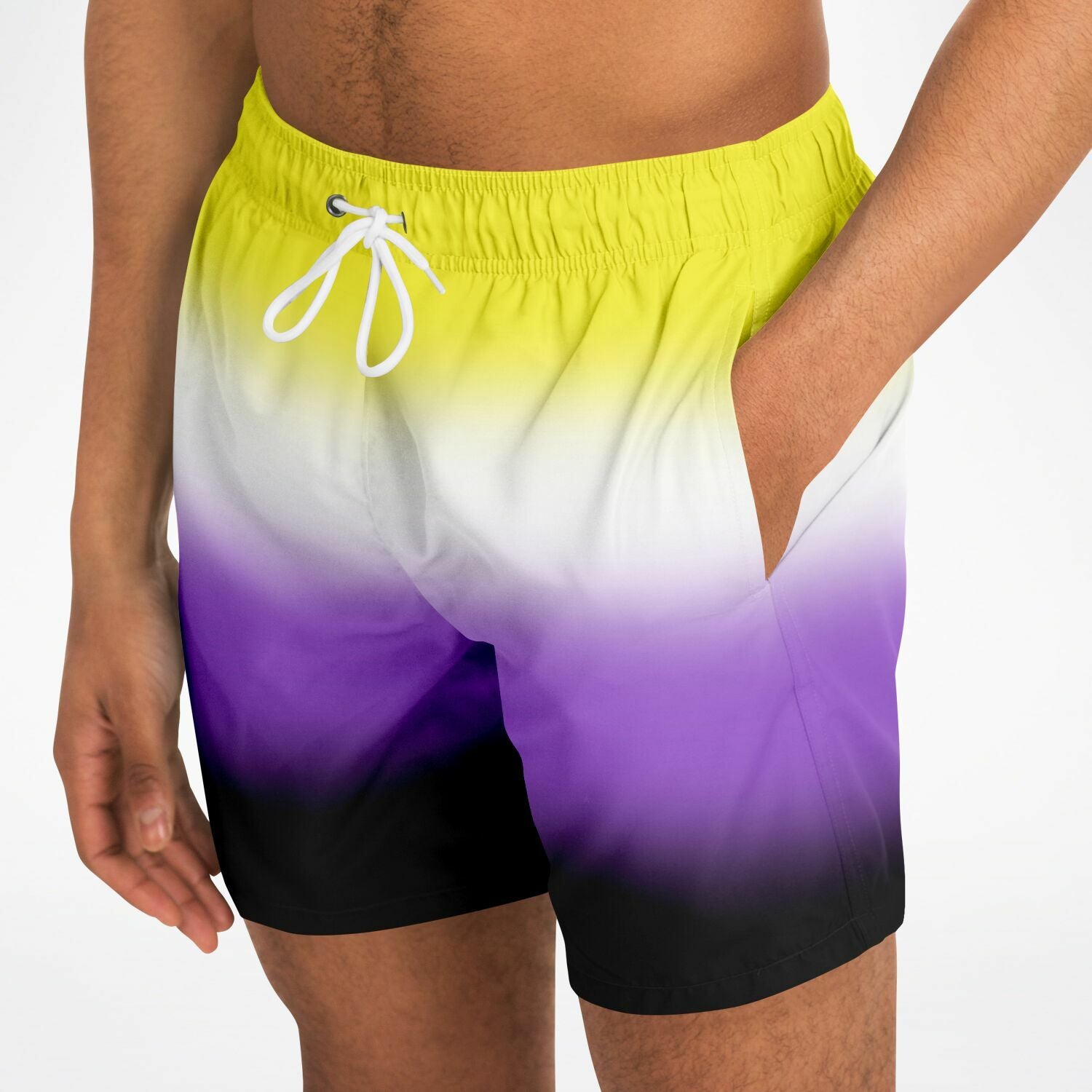 Non-binary Pride Ombre Swim Shorts