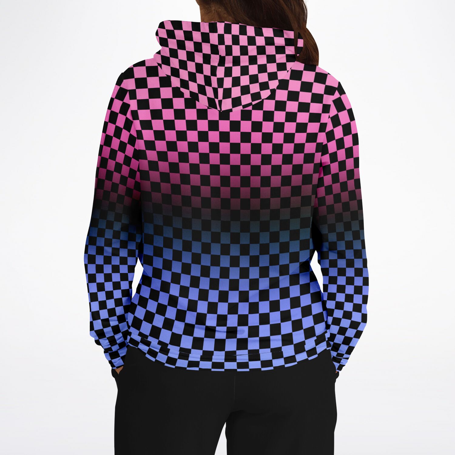 Omnisexual Pride Black Checkered Pullover Hoodie Fashion Hoodie - AOP PRIDE MODE