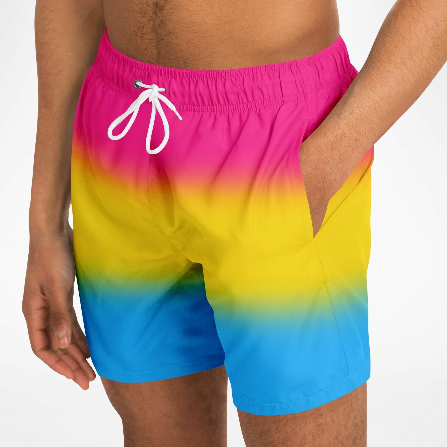 Pansexual Pride Ombre Swim Shorts