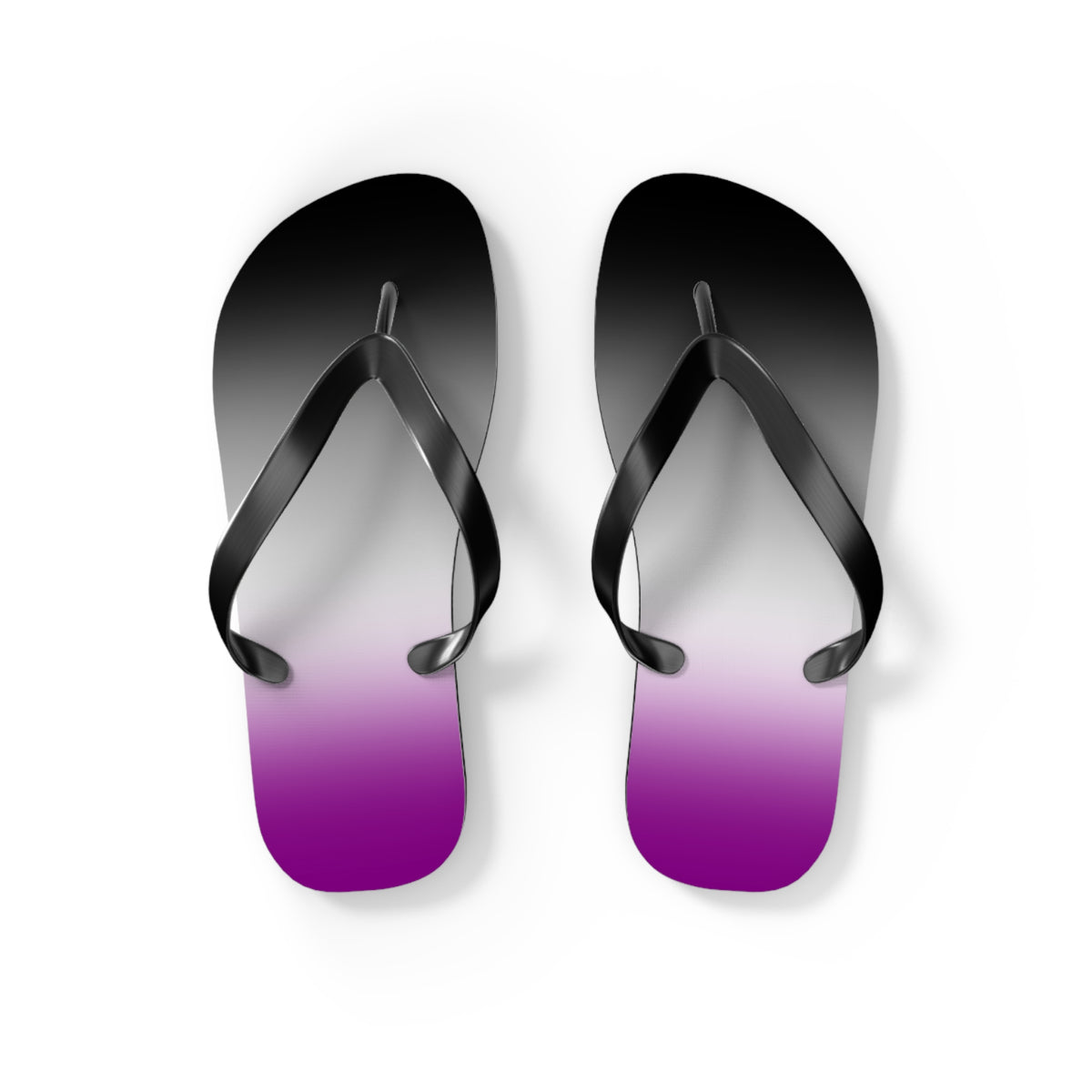 Asexual Pride Ombre Flip Flops