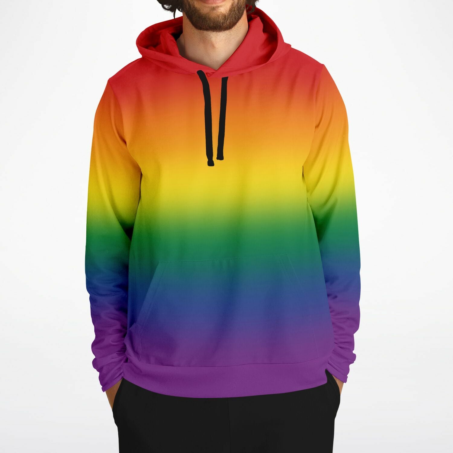 Rainbow Ombre Pride Pullover Hoodie