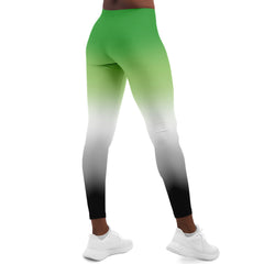 Aromantic Pride Ombre Leggings Leggings - AOP PRIDE MODE