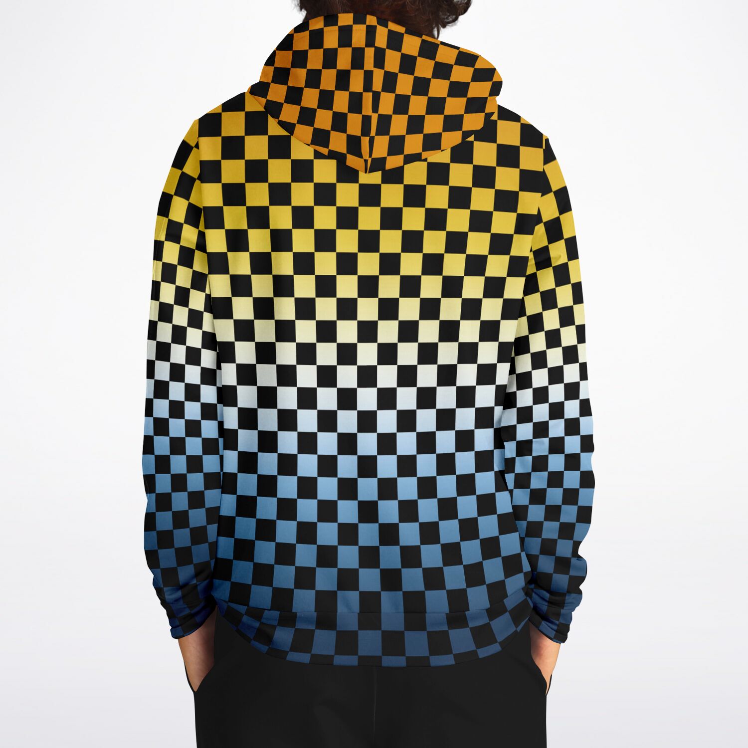 Aroace Pride Black Checkered Pullover Hoodie