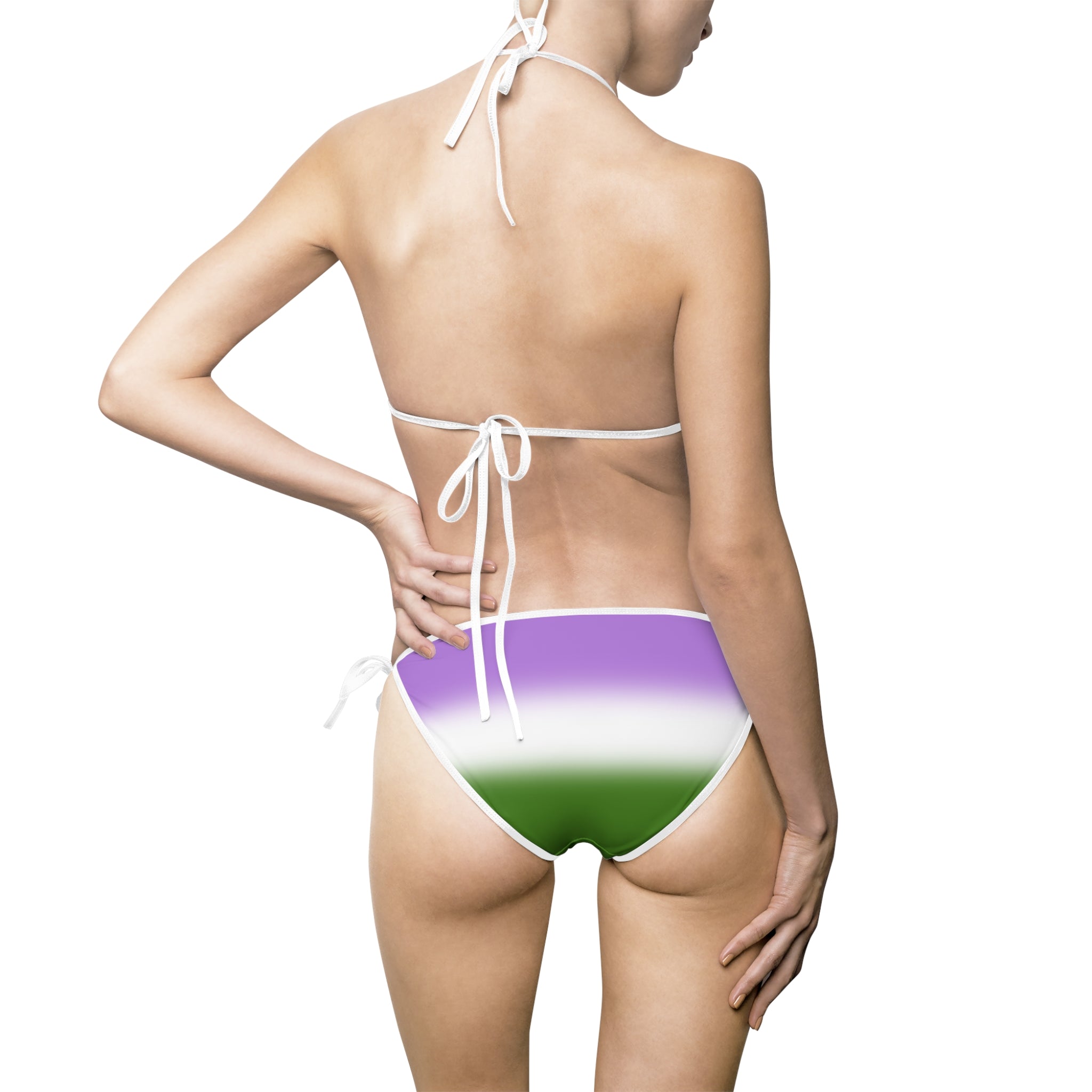 Genderqueer Pride Ombre String Bikini