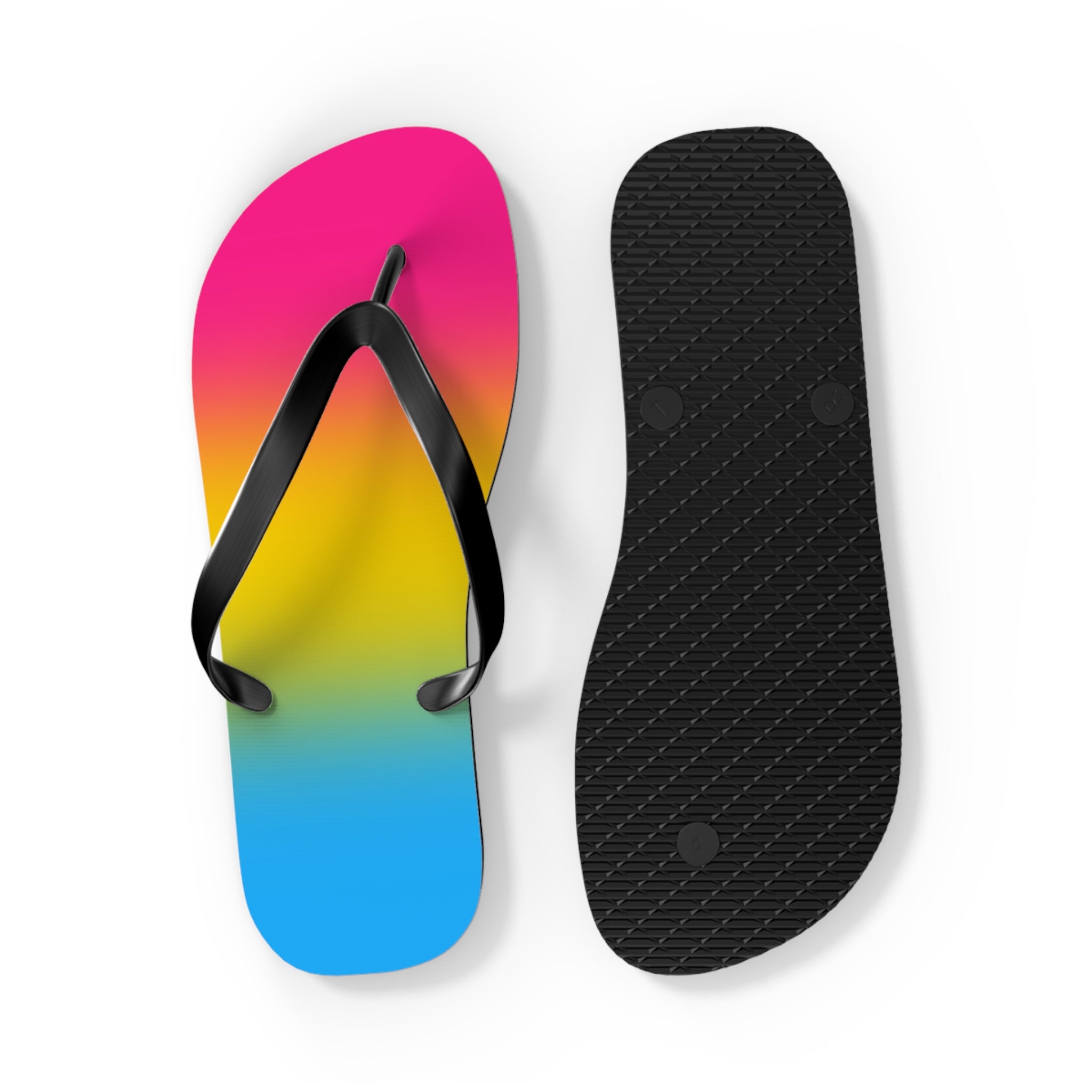 Pansexual Pride Ombre Flip Flops