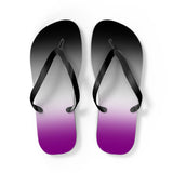 Asexual Pride Ombre Flip Flops