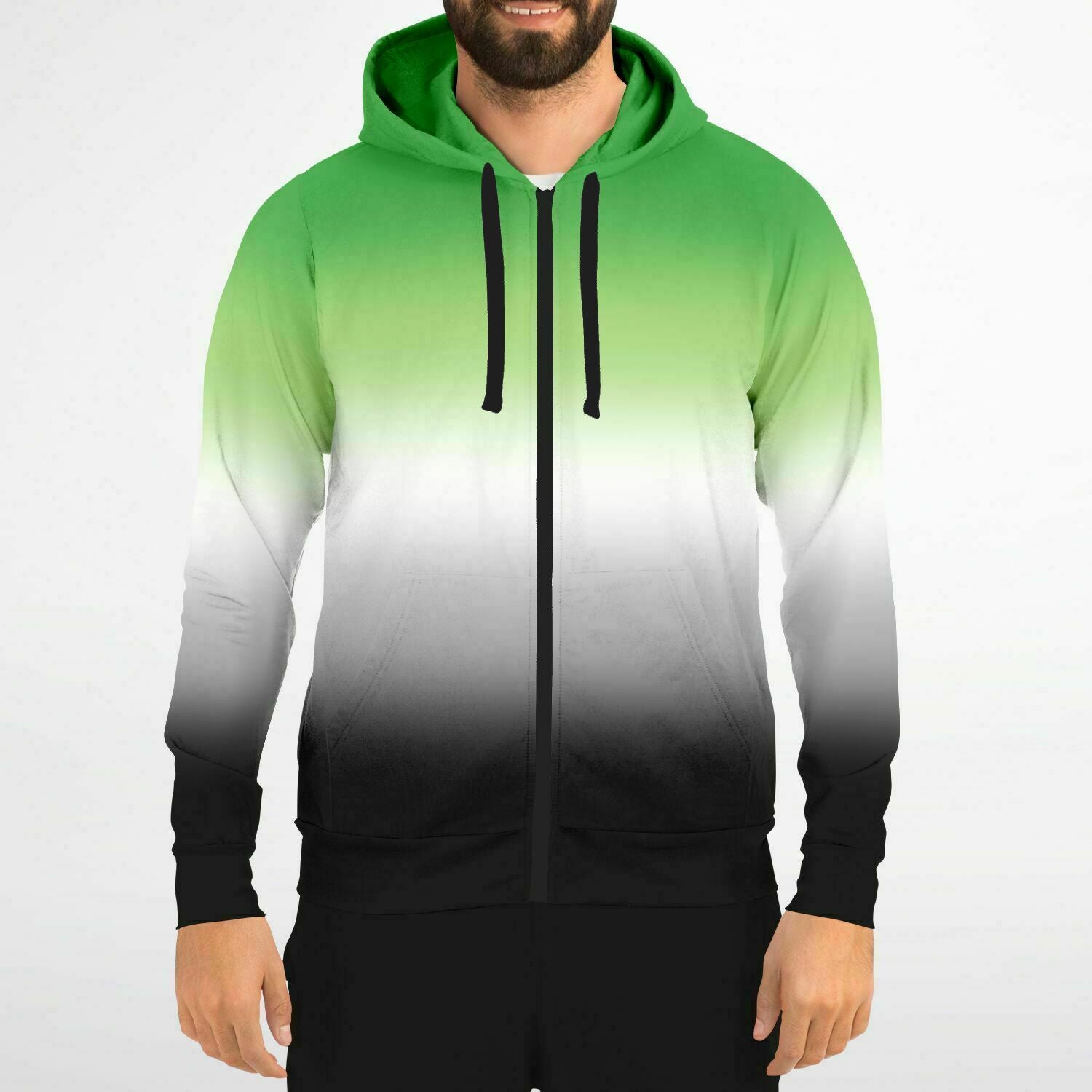 Aromantic Pride Ombre Full-Zip Hoodie