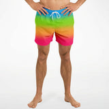 Panromantic Pride Ombre Swim Shorts Swim Trunks Men - AOP PRIDE MODE