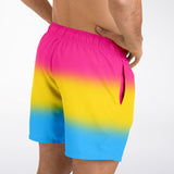 Pansexual Pride Ombre Swim Shorts