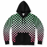Abrosexual Pride Black Contrast Checkered Pullover Hoodie Fashion Hoodie - AOP PRIDE MODE