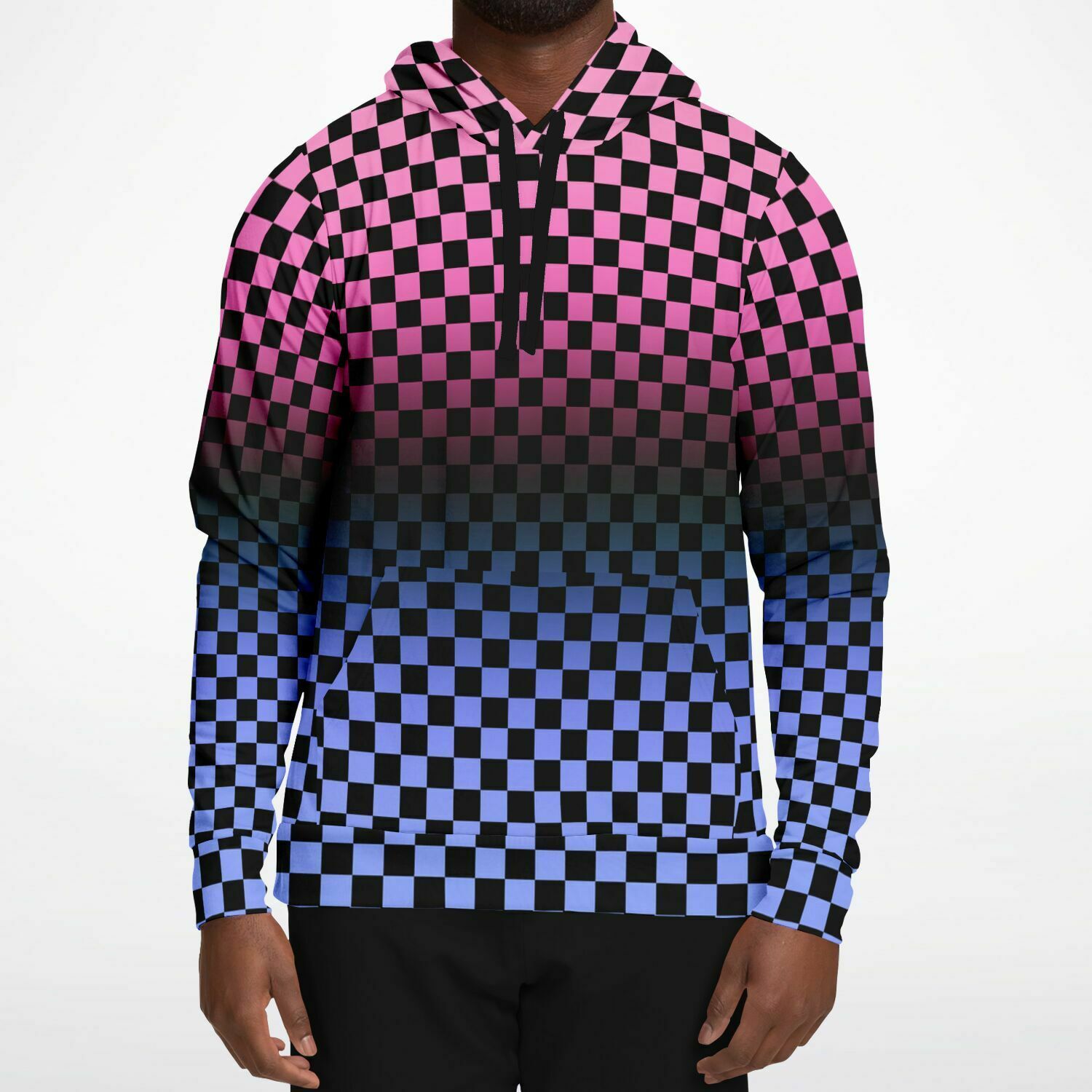 Omnisexual Pride Black Checkered Pullover Hoodie Fashion Hoodie - AOP PRIDE MODE